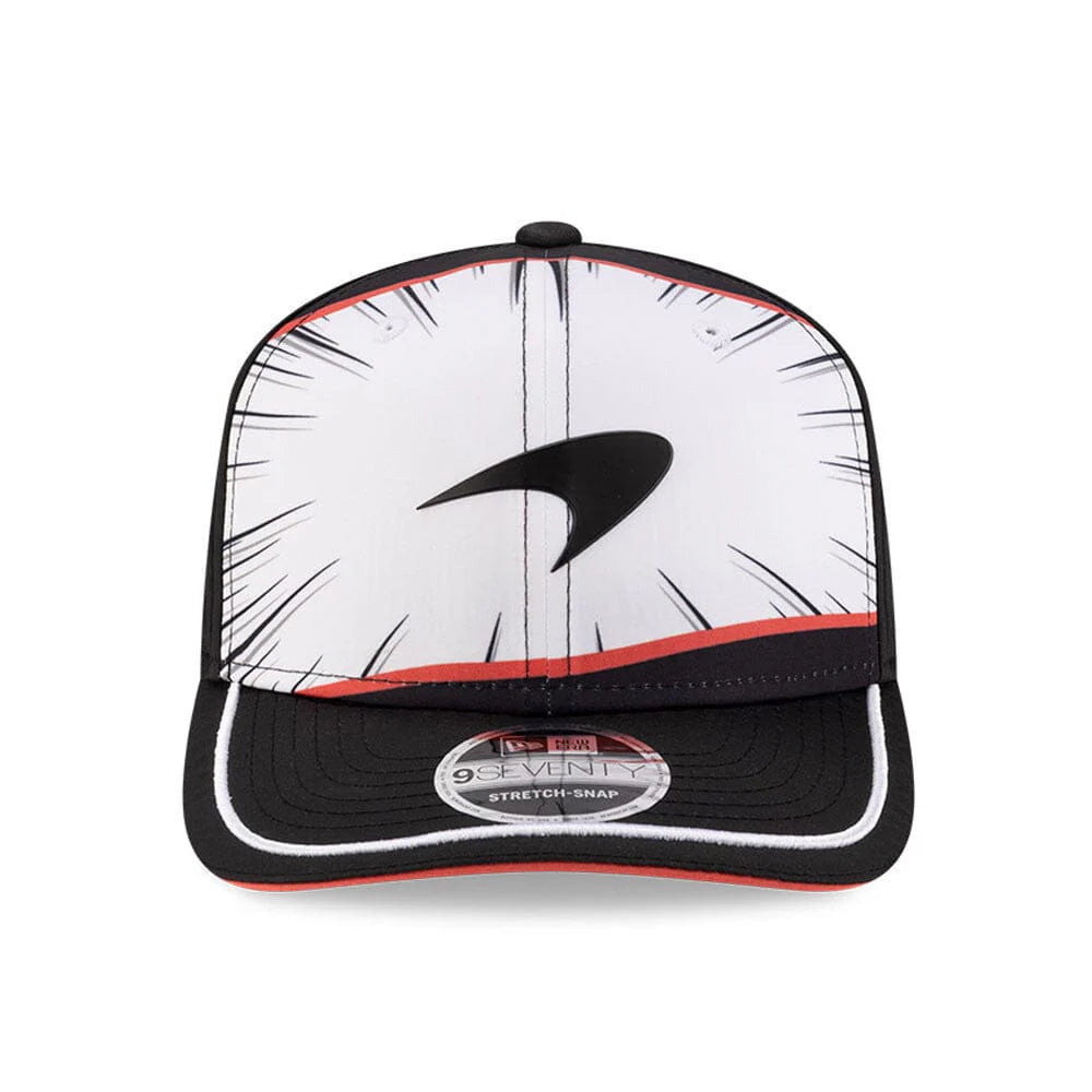 Experience the ultimate in racing fashion with the McLaren Racing F1 New Era 9Seventy Special Edition Japan GP Hat in sleek and stylish black