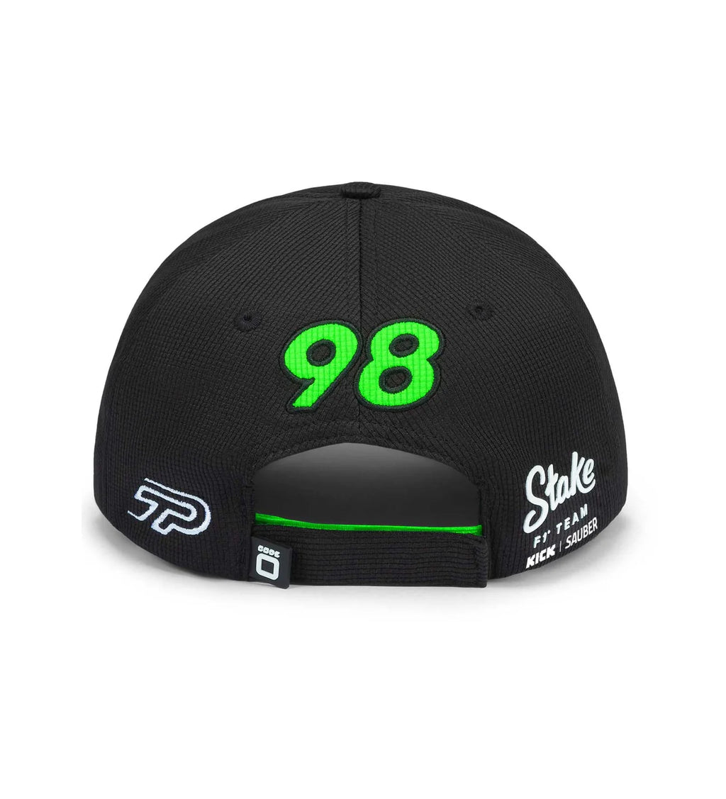 Stake F1 Kick Sauber Team Theo Pourchaire Baseball Hat - Black