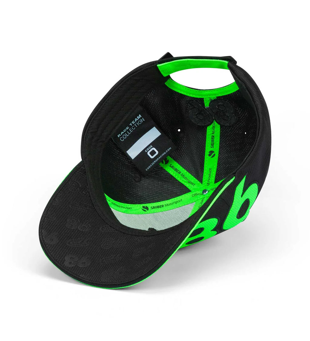 Stake F1 Kick Sauber Team Theo Pourchaire Baseball Hat - Black